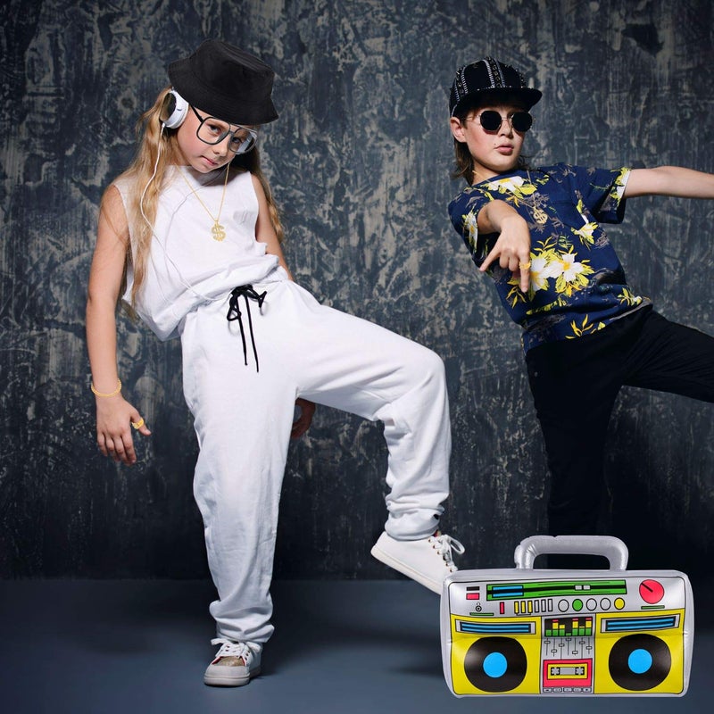 YAROMO 80s/ 90s Hip Hop Costume Kit with Dollar Sign (6 Pieces) - Image 4